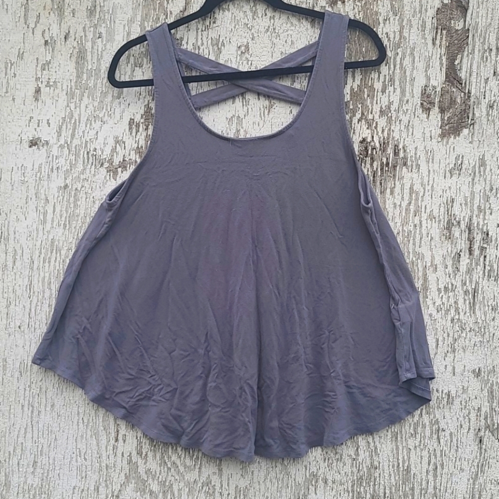 Gray Forever21+ 2XL Babydoll/flare Tank top